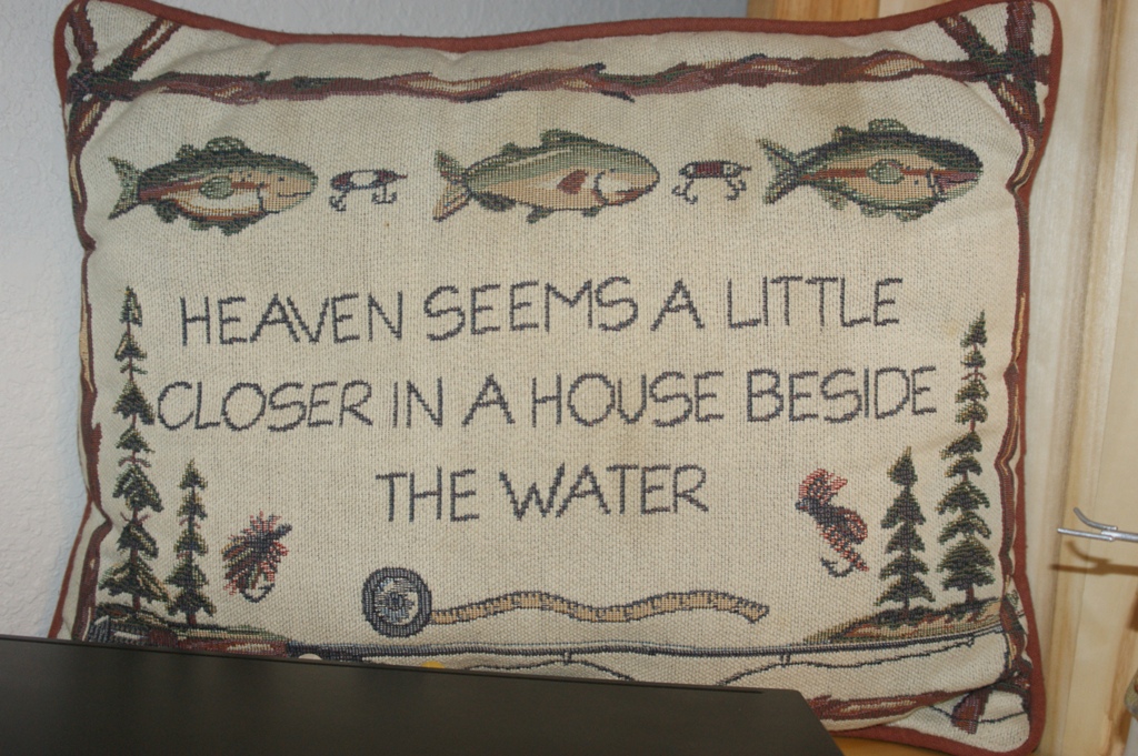 decorative pillow in the whispering pines room